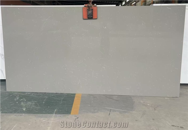 Carrara Grey Quartz Slabs Supply From KUNGFUQUARTZ