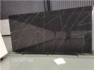 Black Quartz Slabs Nero Marquina