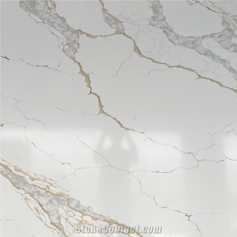 Calacatta Gold Quartz Slabs Jumbo Size