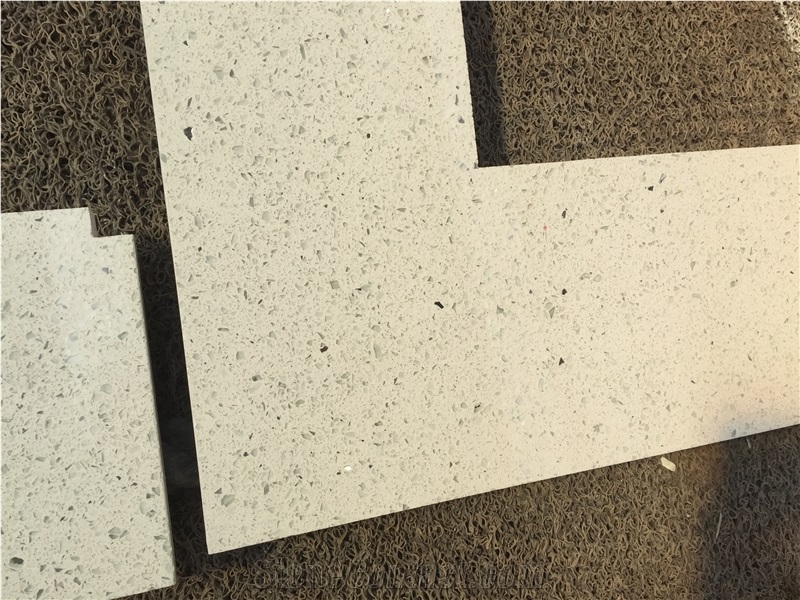 Sparkling White Quartz Slabs Stellar Crystal