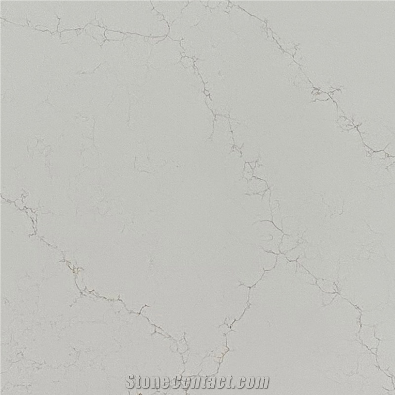 White Quartz Slabs AP305 Marble Veins