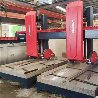 Two Heads Four Blades CNC Bridge Saw Stone Profiling Molding Machine