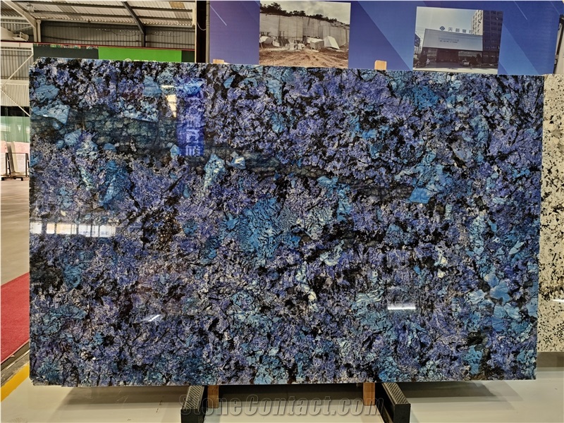 Peacock Blue Marble Slabs