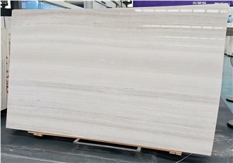 Super Premium White Wooden Marble 2.0Cm Full Slab  Pattern