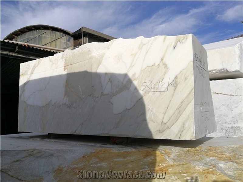 Bianco Calacatta Marble Block