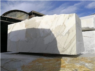 Bianco Calacatta Marble Block