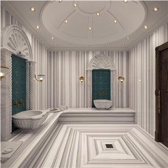 Marmara Equator Marble Turkish Hammam Commercial Bathroom Design