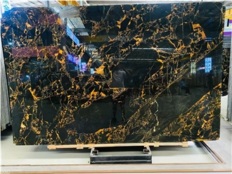 Montmartre Marble Slabs Nero Portoro Black Stone Tile