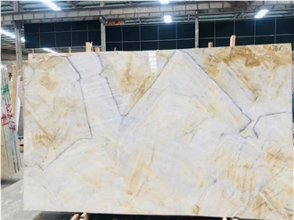 New Amber Onyx Slabs China Golden Topaz Stone Tile For Wall