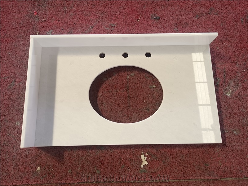 Ariston White Marble Bathroom Vanity Tops