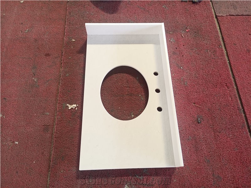 Ariston White Marble Bathroom Vanity Tops