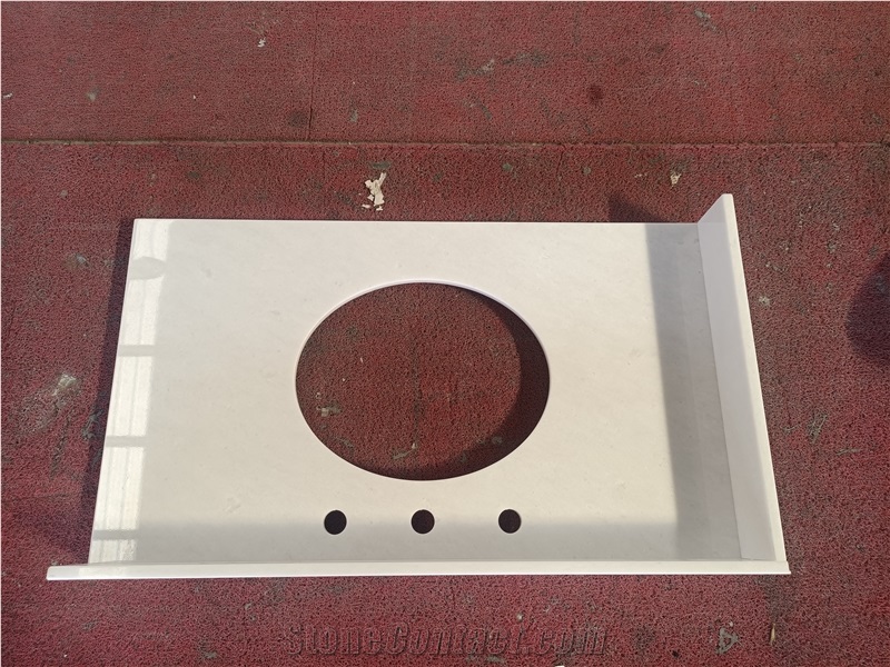 Ariston White Marble Bathroom Vanity Tops