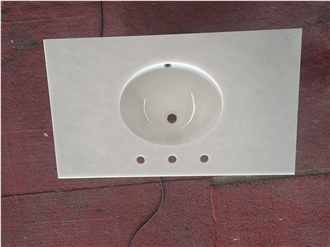 Ariston White Marble Bathroom Vanity Tops