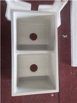 Mordern Design Ariston White Marble Double Sink Kitchen Countertop