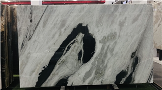 DMD Brazilian Polished Panda White Marble Slabs Collection