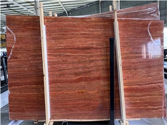 Red Travertine Slabs