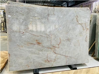 Backlit Natural Crystallo White Quartzite Slabs