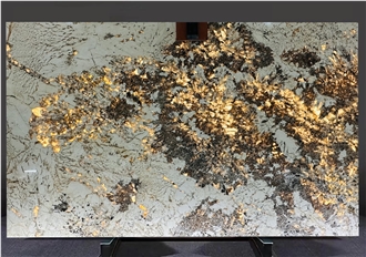 Alaska White Granite Slabs Artistic Dark - Light Contrasts