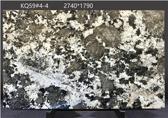 Alaska White Granite Slabs Blended Gray - Black Hues