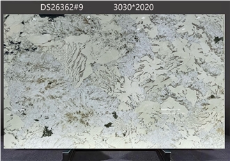 Alaska White Granite Slabs Showing Speckled Gray Textures