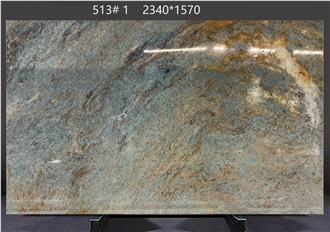 Amazon Blue Quartzite Tiles Blue Gold Mixed Slab