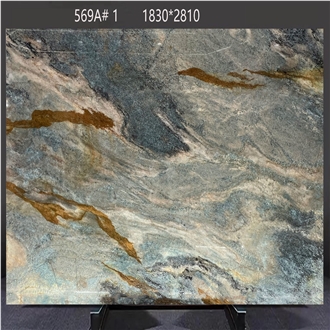 Amazon Blue Quartzite Tiles Showcasing Bold Color Blends