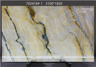 Aquarella Quartzite Slabs Gradient Pink - Beige Veins