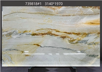 Aquarella Quartzite Tiles Featuring Bold Color Veining