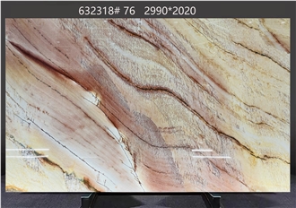 Calacatta Macaubas Quartzite Slabs Mixed Hue Swirls