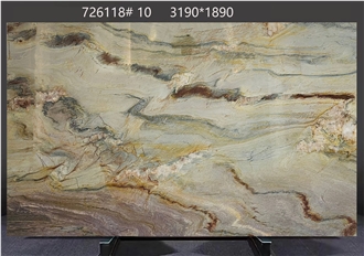 Calacatta Macaubas Quartzite Slabs Vivid Color Layers