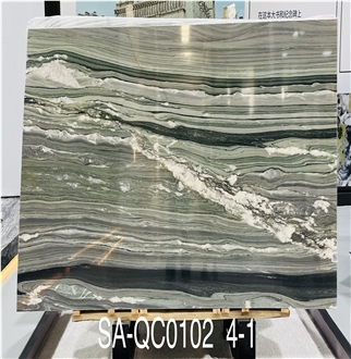 Cristallo Del Mare Quartzite Slabs Presenting Color Veins