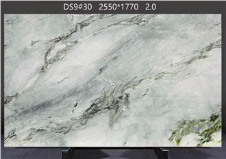 Emerald Jade Marble Slabs Displaying Smooth Green Gradients