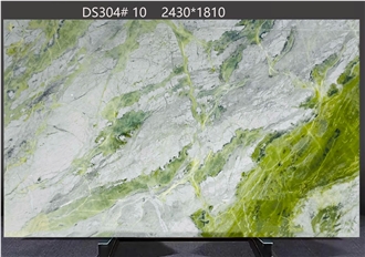 Emerald Jade Marble Slabs Presenting Intricate Green Veining
