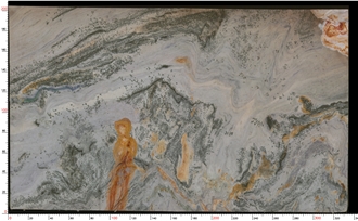 Picasso Quartzite Slabs Exhibiting Unique Color Motifs