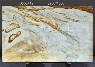 Picasso Quartzite Slabs Presenting Complex Color Layouts