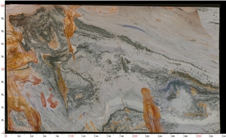 Picasso Quartzite Slabs Presenting Vivid Color Layers