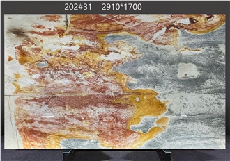Picasso Quartzite Slabs Revealing Bold Color Transitions