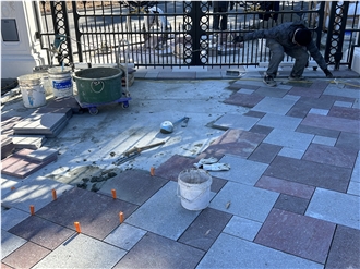 Porphyry Pavement Setts Revealing Solid Structure