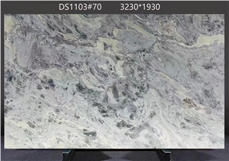 Portinari Quartzite Slabs Exhibiting Smooth Gray Surfaces