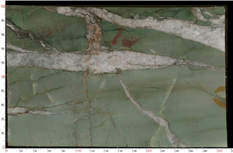 Royal Green Quartzite Slabs Featuring Bold White Line