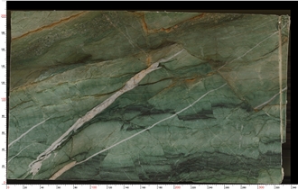 Royal Green Quartzite Slabs Featuring Layered Green
