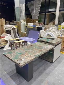 Amazonite Granite Island Kitchen Countertop