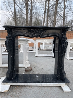 Black Marble Fireplace Mantel