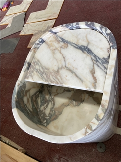 Calacatta Viola Marble Pedestal Sink