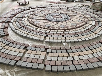 Fan-Shaped Granite Cobbles Paving Tiles