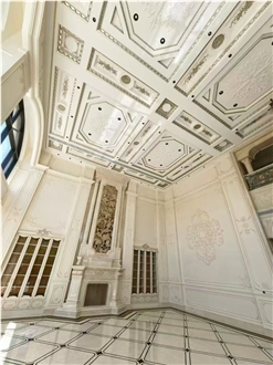 Luxury House Flooring Foyer  Waterjet Medallions