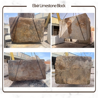 Negin Brown Elixir Limestone Blocks