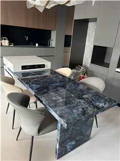 Labradorite Blue Granite Kitchen Countertop