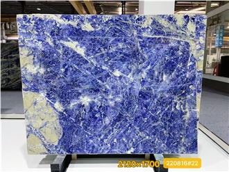 Bolivia Blue Sodalite Marble Slabs Luxury Wall Tile