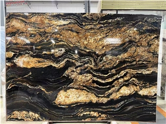 Brazil Magma Gold Granite Slabs Cutting Wall Tile